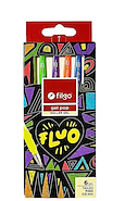 FILGO Roller Gel Pop x6  Fluo Trazo 0.8 mm