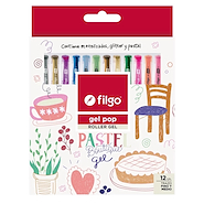 FILGO Roller Gel Pop x12 Pastel Trazo 0.8 mm