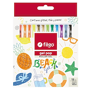 FILGO Roller Gel Pop x12 Beach Trazo 0.8 mm