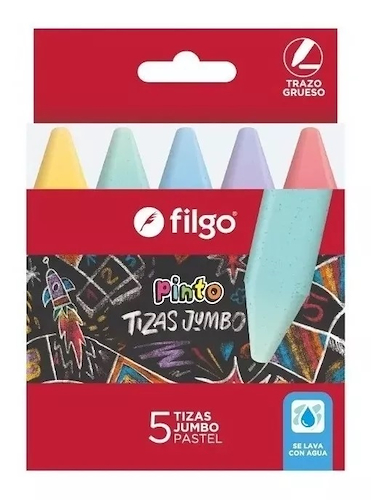 FILGO Tiza Jumbo x 5 Pastel