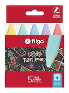 FILGO Tiza Jumbo x 5 Pastel