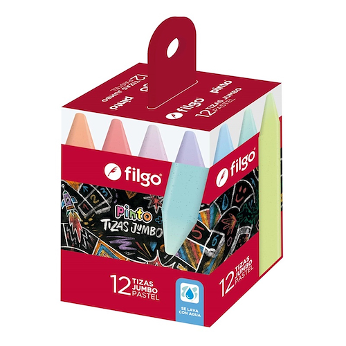 FILGO Tiza Jumbo x 12 Pastel