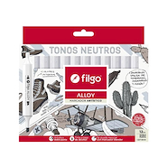 FILGO Marcador artistico Alloy  x12 Neutros / Grises