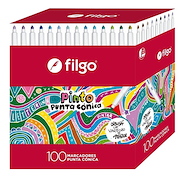 FILGO Marcadores Pinto x 100 Surtido Punta Conica - Tinta al agua