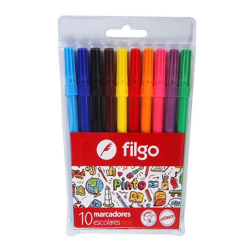 FILGO Marcadores Pinto x 10 Tinta al agua