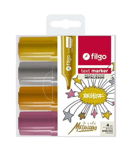 FILGO Resaltadores X 4 Metalizado TextMarker