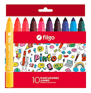 FILGO Marcadores X 10 Jumbo Tinta al agua