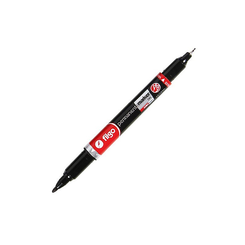 FILGO Marcador Permanente duo Puntas 1mm y extra fina de 0.4mm