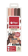 FILGO Marcadores Dúo X 4 Pincel + Punta fina
