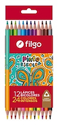 FILGO Lapices de Colores x 12 Bicolor 12 Lapices 24 colores