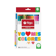 FILGO Microfibra liner x 30 0,4 mm 20 Clasicos + 5 Pastel + 5 Flúo