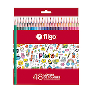 FILGO Lapices de Colores x 48 48 Lapices largos