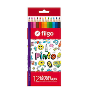 FILGO Lapices de Colores x 12 12 Lapices largos