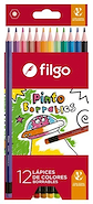 FILGO Lapices de Colores x 12 Borrables con goma
