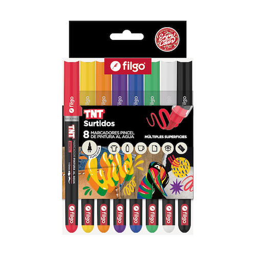 FILGO Marcador Brush pintura al agua TNT x 8 Brush pincel 1-5mm