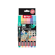 FILGO Marcador Brush pintura al agua TNT x 6 Pastel Brush pincel 1-5mm