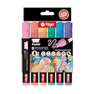 FILGO Marcador pintura al agua TNT x6 Pastel Fino 3mm 1.8-2.5