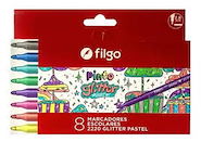 FILGO Marcador escolar Glitter Tinta al agua. Punta conica