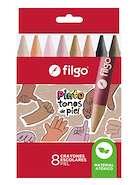 FILGO Crayones de cera Piel x 8