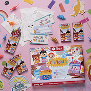 FILGO Crayones Party Set Crayones +tarjetas+stickers