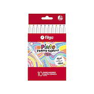 FILGO Marcadores Pinto x 10 Pastel Punta Conica Tinta al agua