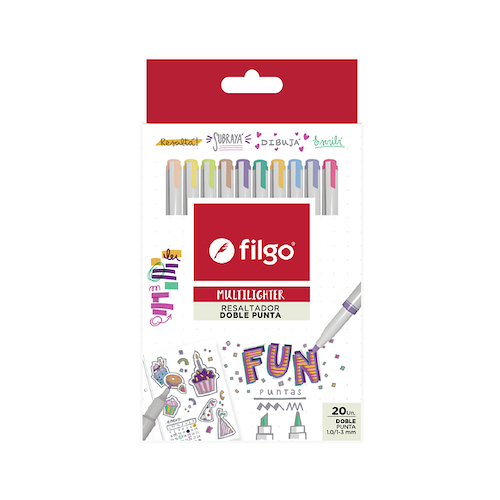 FILGO Multi Lighter  X 20 Fun Resaltadores Doble punta
