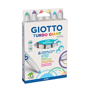 GIOTTO Marcadores Giant Pastel x 6 Escritura Escolar