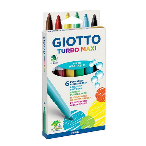 GIOTTO Marcadores Maxi x 6 Escritura Escolar