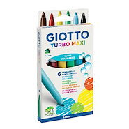GIOTTO Marcadores Maxi x 6 Escritura Escolar