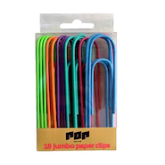 HEFTER POP Jumbo Paper Clips x18 Organizadores