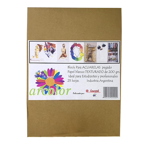 HEMAPEL Block Para acuarelas A4 Texturado 200grs Papeleria Artistica - 25 hjs