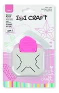 IBI CRAFT Perforadora para esquinas Triple Troquel 3 Funciones 90-250grs