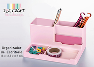 IBI CRAFT Organizador rosa Organizador de escritorio 5 ranuras