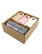 IBI CRAFT Tags Set 30 tarjetas de 70 X35 mm + Hilo encera