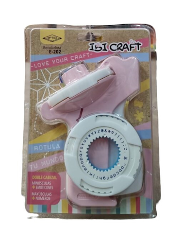 IBI CRAFT Rotuladora e-202 Doble cabezal Minusculas+emojis/mayusculas+numeros