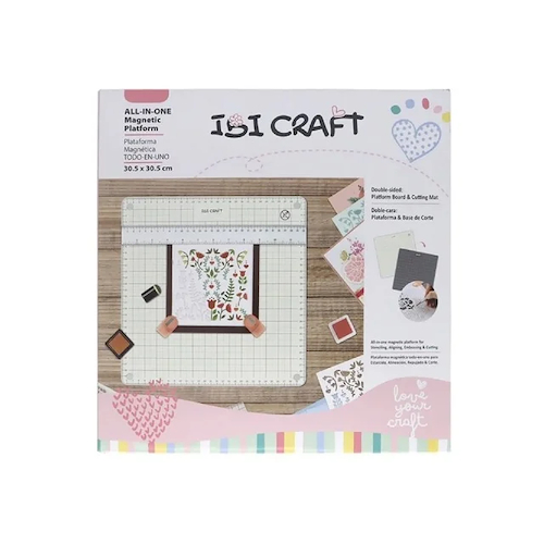 IBI CRAFT Base de goma para corte Magnetica Plataforma magnetica dos en uno 30x 30 cm