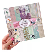 IBI CRAFT Papel para scrapt Vintage 20 x 20 cm 180 grs 28 hojas