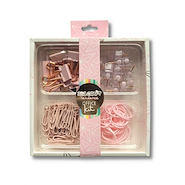 IBI CRAFT SET IBICRAFT TENDANCE CLIP/CHINCHE/BINDER/GOMA Set rosa