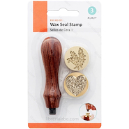 IBI CRAFT Kit sello para lacre Mango de madera + Bronce x 2