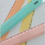 LIGGO Regla Escolar Pastel 20 Cm. Reglas/Gomas/Sacapuntas