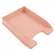 LIGGO Bandeja A4 Plastica Coral Pastel Organizadores
