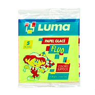 LUMA Papel Glace Fluo X 5 Arte Escolar