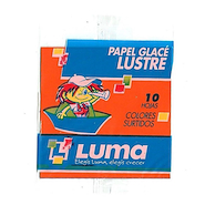 LUMA Papel Glace Lustre X10 Arte Escolar