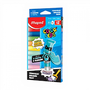 MAPED Tempera X 12 - 8 Clasicos + 4 Pasteles Arte Escolar