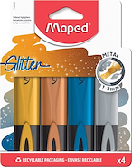 MAPED Resaltador Glitter Metal x 4 Escritura