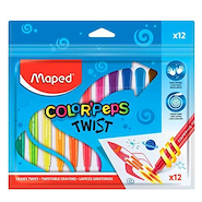 MAPED Crayones X 12 TWIST Escritura Escolar