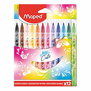 MAPED Marcadores Mini Cute x 12 Escritura Escolar