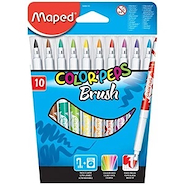 MAPED Marcadores X10 Brush Punta pincel