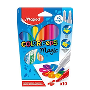 MAPED Marcadores Magic X10 8 COLORES + 2 REVELADORES