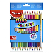 MAPED LAPICES DE COLORES X 18 DUO Escritura Escolar